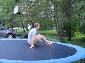 boy on Trampoline