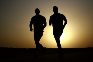 men jogging