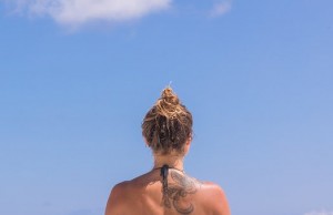 woman with tattoo